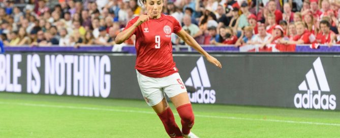Nadia Nadim på Danmarks fodboldlandshold.