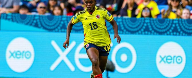 Linda Caicedo 18 of Colombia during the 2023 FIFA Womens World Cup match between Colombia Women and Korean Republic Women at Sydney Football Stadium, Sydney, Australia on 25 July 2023. Editorial use only , Copyright: xNigelxKeenex PSI-17651-0080